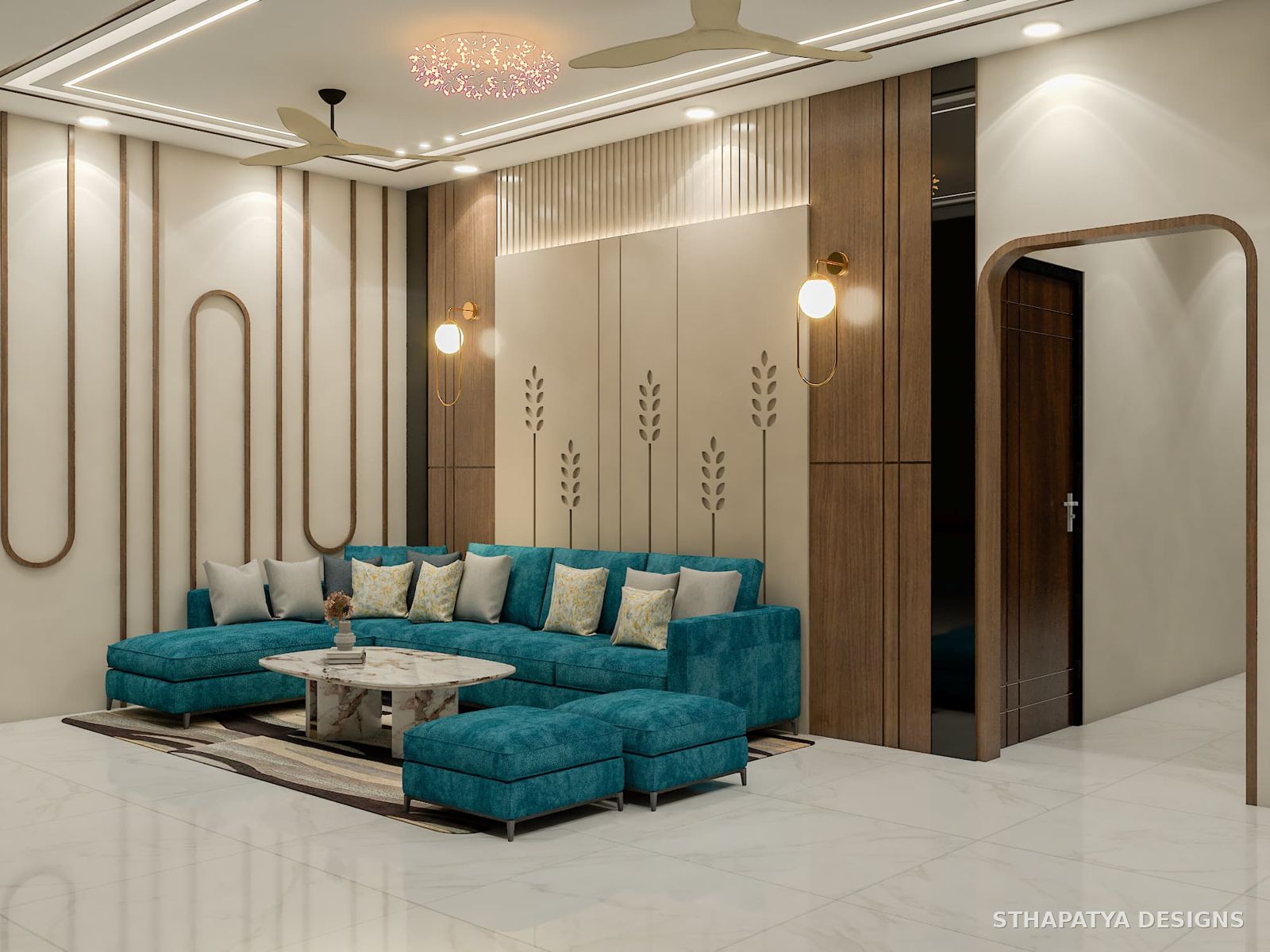 3D interior design render by Sthapatya Designs